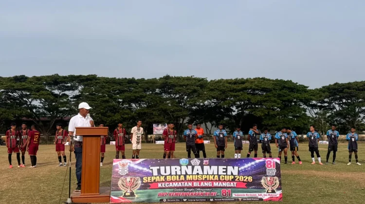 Kapolres Lhokseumawe Buka Turnamen Sepak Bola Muspika Cup Blang Mangat