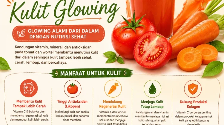 Manfaat Jus Tomat dan Wortel untuk Kulit Glowing