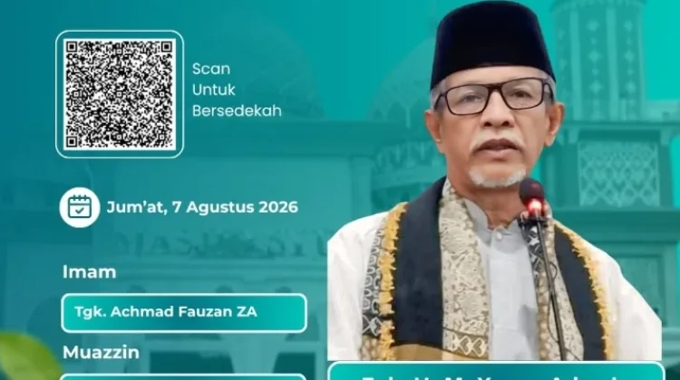 Tgk. M. Yunus Adami Jadi Khatib Jumat di Masjid Syura Kandang Lhokseumawe