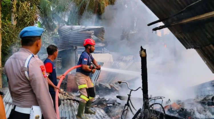 Rumah Tukang Kayu di Seunuddon Terbakar, 4 Jiwa Mengungsi