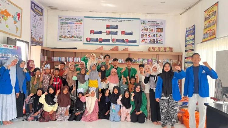 Mahasiswa KKN Unimal Dorong Minat Baca Anak Desa Tingkeum