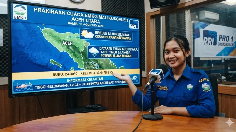 BMKG Malikussaleh Prakirakan Cuaca Aceh Cerah Berawan hingga Hujan Ringan