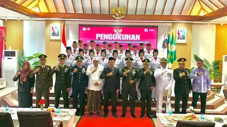 Komandan Kodim 0103/Aceh Utara Hadiri Pengukuhan Paskibraka Lhokseumawe 2026