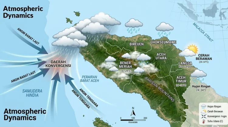 BMKG Prakirakan Cuaca Aceh Sepekan, Waspada Hujan Ringan