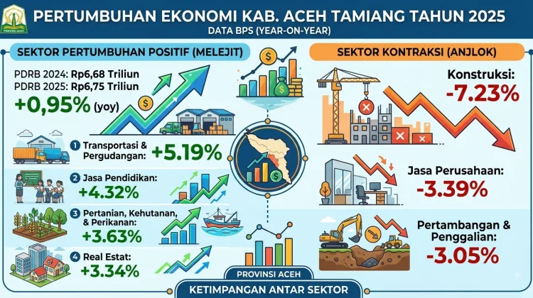 Pasca Bencana, Ekonomi Aceh Tamiang Hanya Tumbuh 0,95 Persen