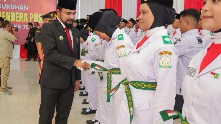 Bupati Al-Farlaky Kukuhkan 75 Paskibraka Aceh Timur Tahun 2026