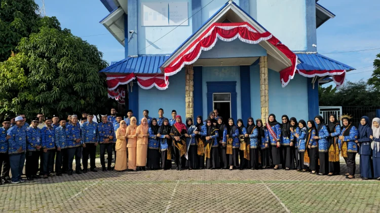 Upacara Bendera HUT RI Digelar di RRI Lhokseumawe.