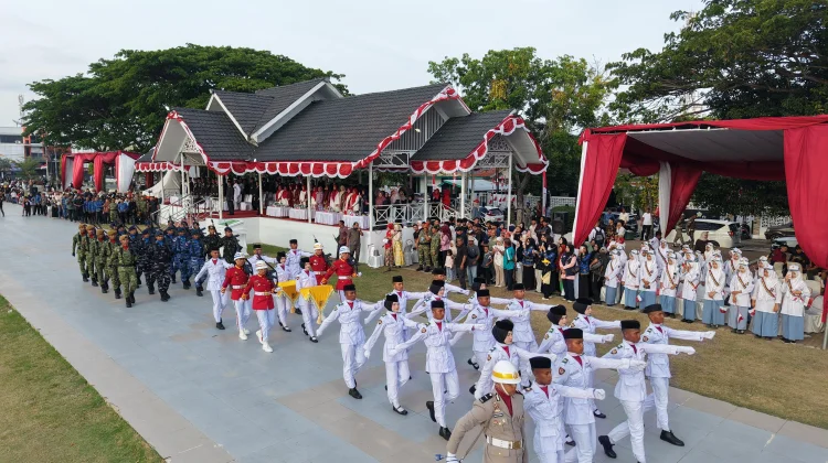 Upacara Penurunan Bendera HUT RI ke-81 di Lhokseumawe Berlangsung Khidmat