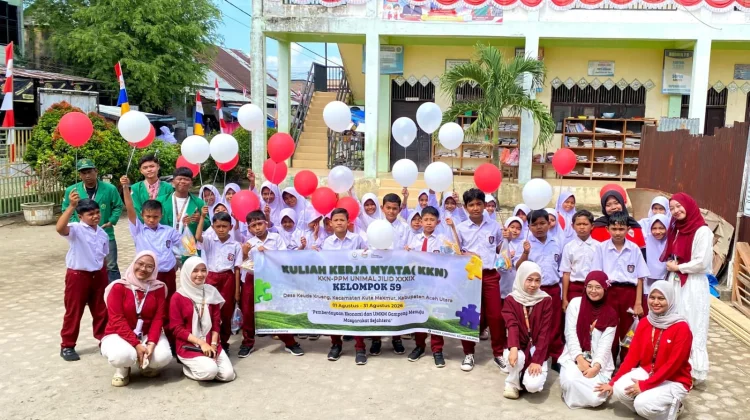 Mahasiswa KKN 59 Unimal dan SDN 2 Kuta Makmur Gelar Perlombaan Semarakan HUT RI Ke-81