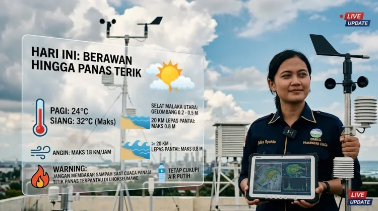 Prakiraan Cuaca BMKG Malikussaleh Hari Ini: Berawan hingga Panas Terik