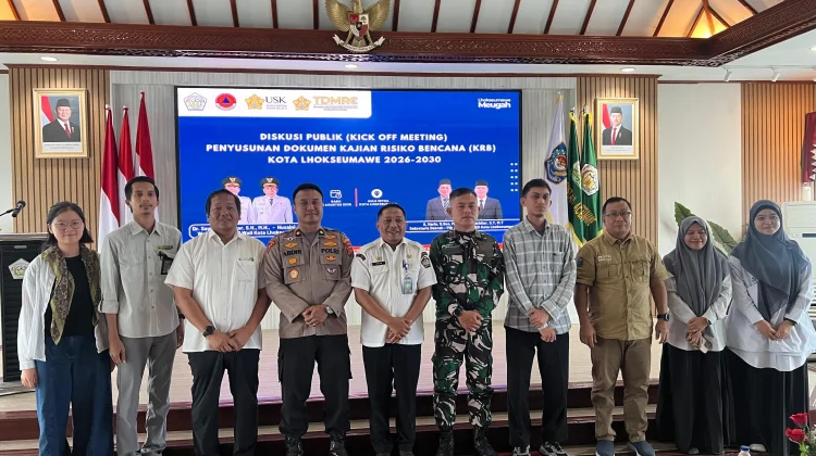 Kabag Ops Hadiri Kick Off Meeting Kajian Risiko Bencana Kota Lhokseumawe