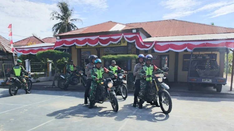 Jaga Kondusivitas, Polsek dan Koramil Jangka Gelar Patroli Bersama