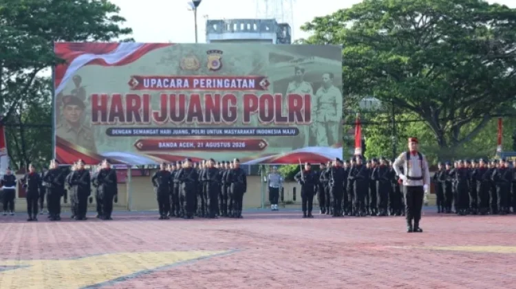 Peringatan Hari Juang Polri Dimeriahkan Lomba Devile Antar-Satker