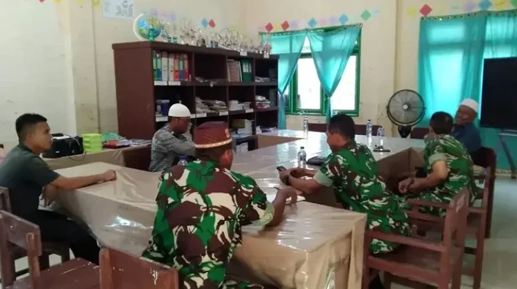 Pererat Silaturahmi, Danramil Langkahan Sambangi Dayah Nurul Huda