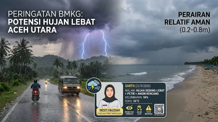 BMKG Malikussaleh Imbau Kewaspadaan Potensi Hujan Lebat dan Angin Kencang