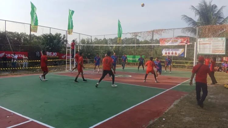 Turnamen Bola Voli Antar Dusun Gampong Meunasah Mesjid Meriahkan HUT RI 81