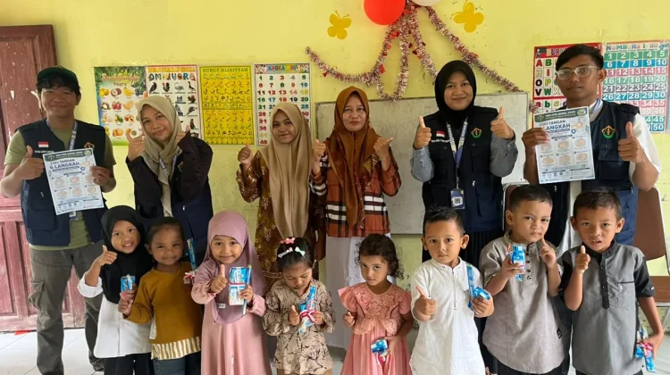 Mahasiswa KKN Unimal Edukasi PHBS kepada Anak TK di Cot Euntung Aceh Utara