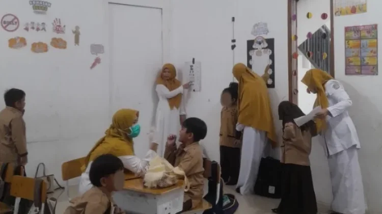 Puskesmas Mon Geudong Lhokseumawe Cek Kesehatan Siswa SDIT