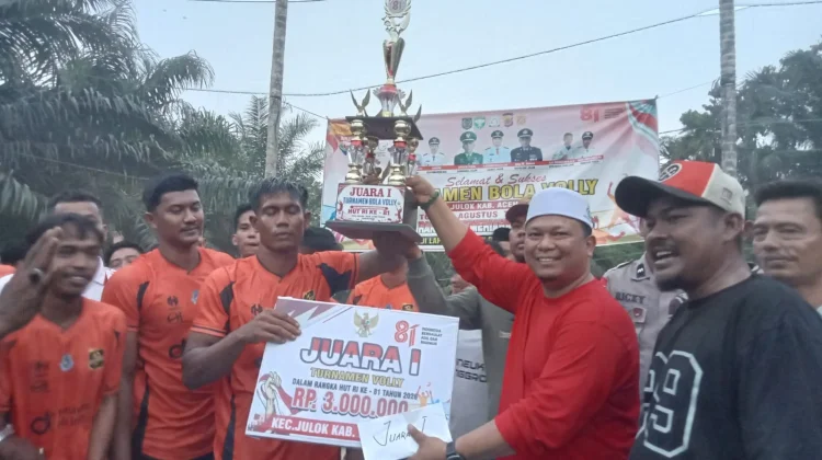 Tuan Rumah Rebut Juara Satu Turnamen Bola Voli HUT RI ke-81