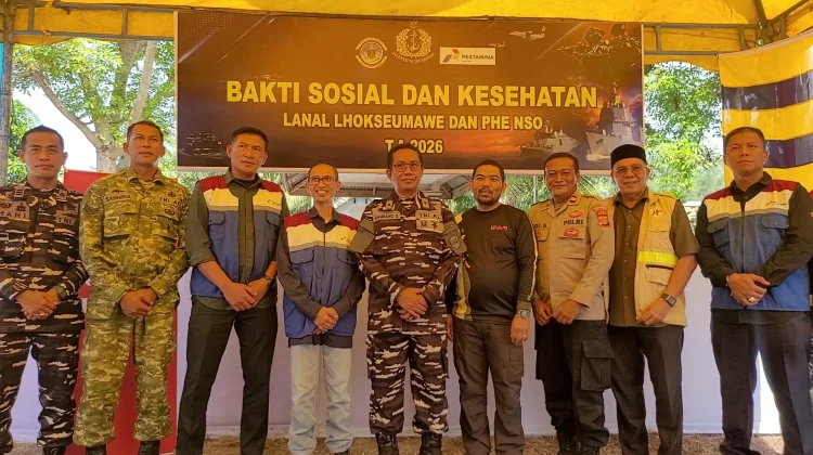 PHE NSO dan Lanal Lhokseumawe Sentuh Warga Bantaian lewat Bakti Sosial