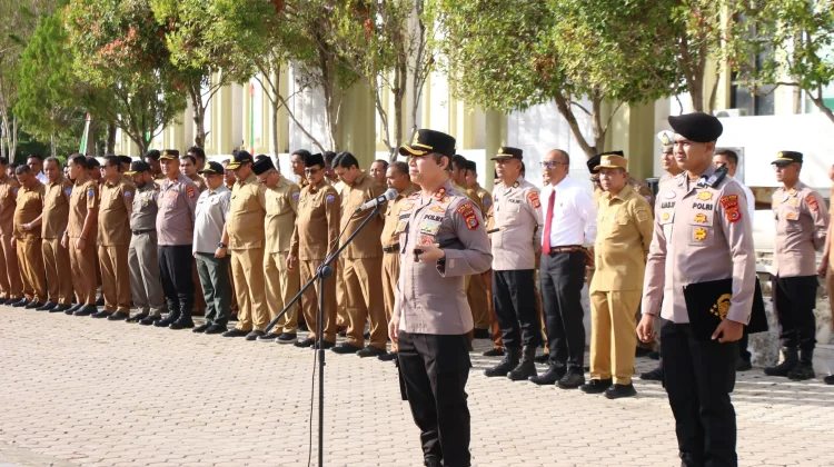 Kapolres Pidie Jaya Pimpin Apel Bersama ,Tekankan Sinergi dan Keteladanan ASN