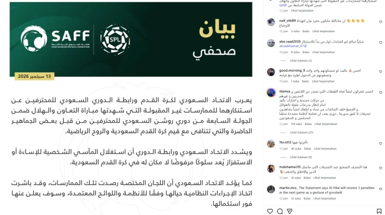 Liga Arab Saudi Ternoda Chant Jota untuk Provokasi Ruben Neves, SAFF Investigasi