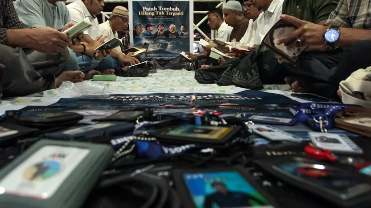 Doakan Lima Jurnalis Hilang di Anak Krakatau, Aliansi Wartawan Pasai Gelar Yasinan