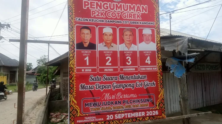 Empat Calon Keuchik Cot Girek Kandang Bertarung dalam Pilchiksung 2026