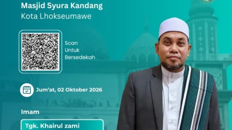 Tgk. Syarifuddin Ali Jadi Khatib Shalat Jumat di Masjid Syura Kandang