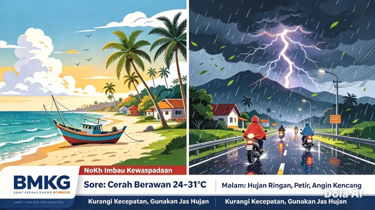 BMKG: Sore dan Siang Cerah,Malam Potensi Hujan di Wilayah Aceh Utara