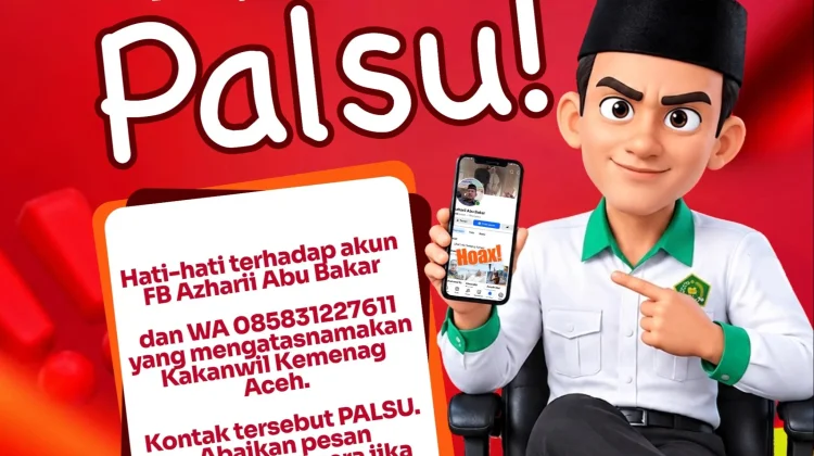 Waspada Penipuan, Catut Nama Kakanwil Kemenag Aceh