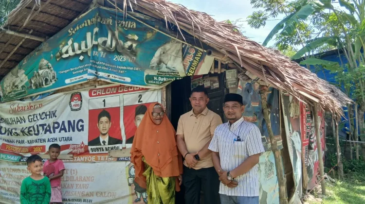 Berdinding Bambu dan Spanduk Bekas, Rumah Khalidah di Aceh Utara Akan Dibangun