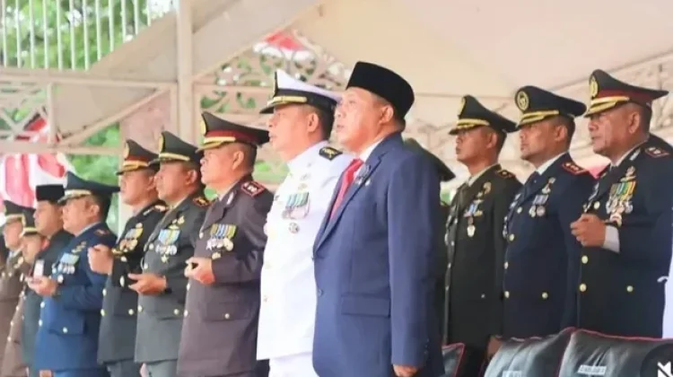 Pemko Lhokseumawe Hadiri Upacara HUT TNI Ke-81 di Lapangan Hiraq