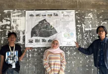 Mahasiswa KKN-PPM Dirikan Peta Desa