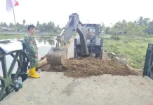 Jembatan Bailey Bluka Teubai–Glumpang Sulu Timur Hampir Rampung