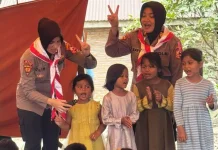 Mahasiswa PTIK Lemdiklat Polri Pulihkan Anak Korban Banjir