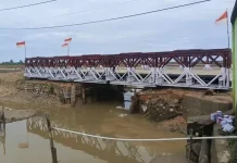 TNI Tuntaskan Pembangunan Jembatan di Matang Punton Aceh Utara