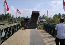 Sentuhan Akhir Finishing Jembatan Bailey Bluka Teubai