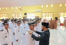 Bupati Al- Farlaky Lantik 106 Geuchik Gelombang III