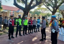 Pengamanan Pembukaan Bazar Ramadhan oleh Menteri Ekonomi Kreatif RI