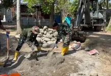 TNI Bangun Jembatan Aramco Penghubung Dua Desa di Dewantara