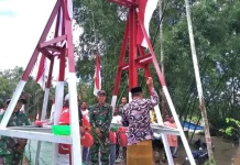 Warga Kembali dapat Melintas, Jembatan Gantung Garuda Diresmikan