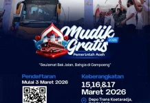 Mudik Gratis Aceh 2026 Resmi Dibuka