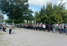 Polres Lhokseumawe Gelar Apel Pengamanan Lalu Lintas jelang Berbuka Puasa
