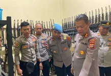 Polres Aceh Utara Cek Senjata Api Dinas Personel