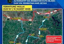 Mulai 13 Maret Akses Dua Jembatan Bireuen Dibatasi
