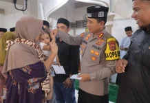 Kapolres Lhokseumawe Santuni Anak Yatim di Pusong Lama