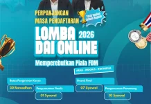 Dua Hari Terakhir, Pendaftaran Lomba Dai Online 2026 Segera Ditutup