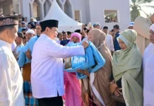 Warga Aceh Tamiang Sambut Lebaran Bersama Presiden