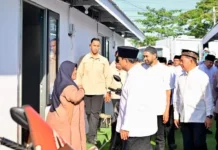 Asa Nurita di Huntara Aceh Tamiang kepada Presiden